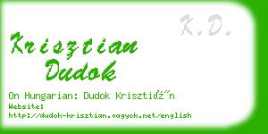 krisztian dudok business card